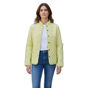 Kiko Jacket Women’s  Size XS Yellow 100% silk with Pockets  Brand New Y2K # 449